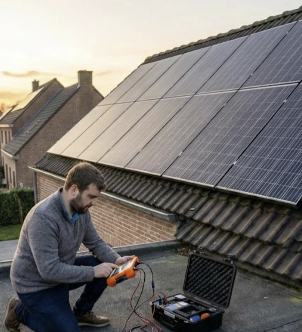 Expert audite une installation photovoltaique